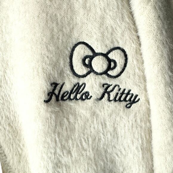 Women's Hello Kitty Graphic Cardigan - Cream 1x - Picture 4 of 4